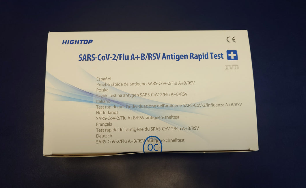 Hightop Combi-Profi-Test 4-in-1, Covid-19, Influenza A+B, RS-Virus, 20 St.